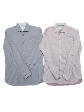 2pc Ted Baker Endurance Audon Trim Fit  Dress Shirt Sz 15.5 34/35